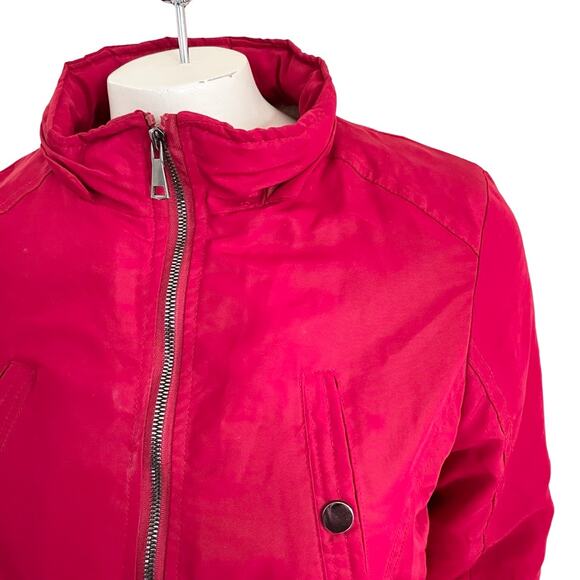 HOLSTARK Faux Fur Lined Quilted Parka in Red NO HOOD SZ M - Picture 2 of 13